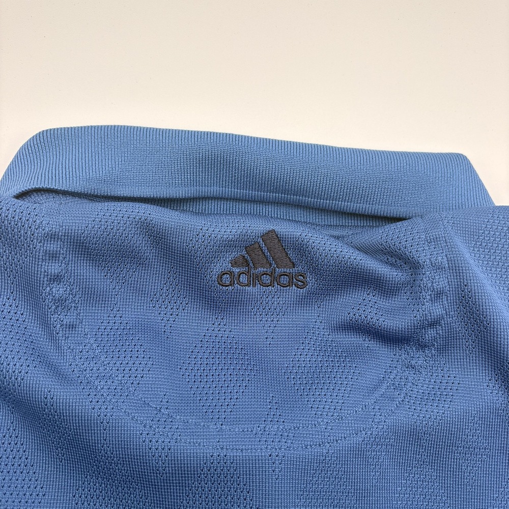 Adidas Polo Shirt Mens XL Blue PGA Golf Club Argyle Moisture Wicking Golf - Picture 7 of 9